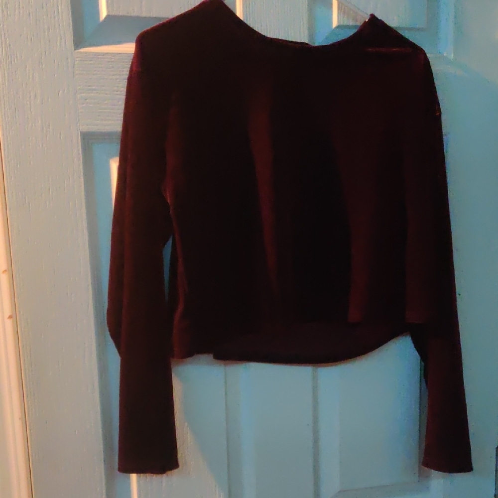 Burgundy Long Sleeve Top